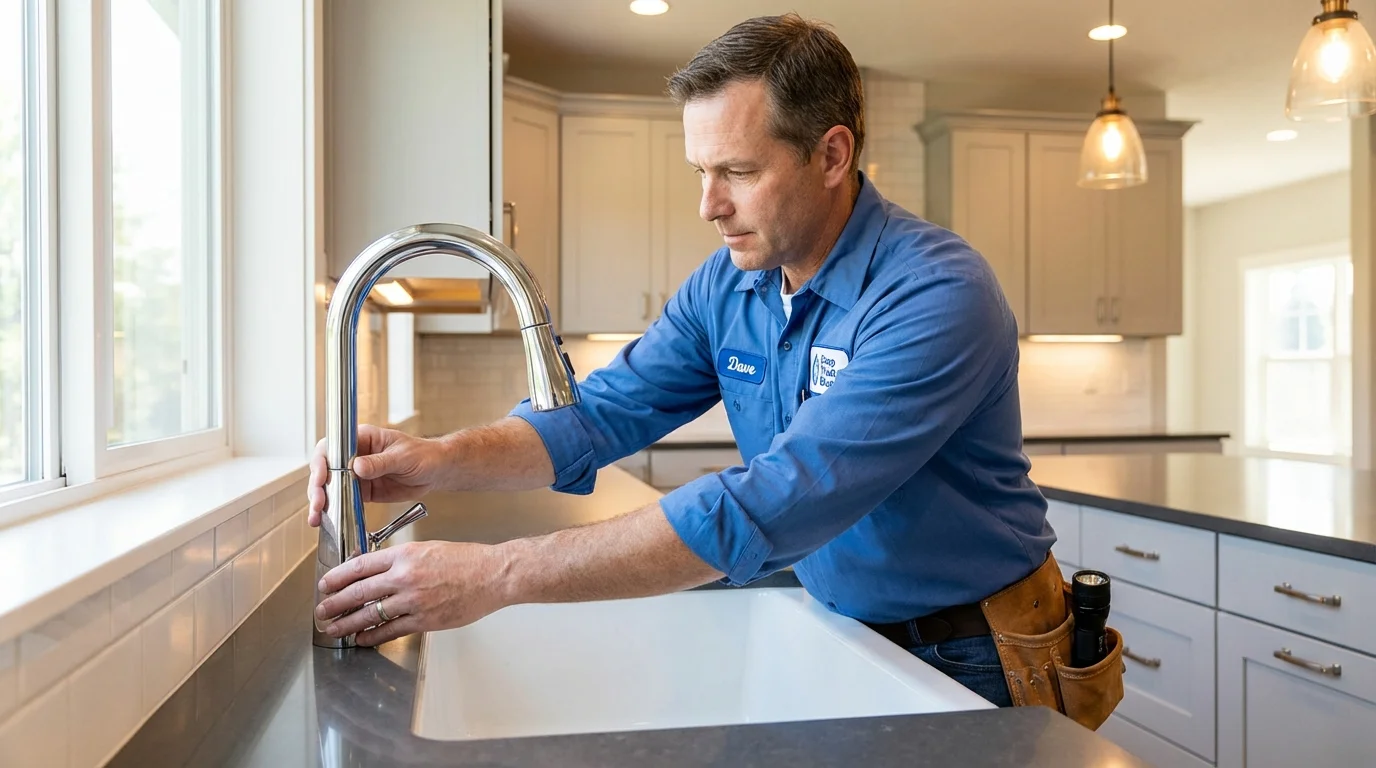 Kitchen faucet installation by Johns Plumbing LLC in Munford