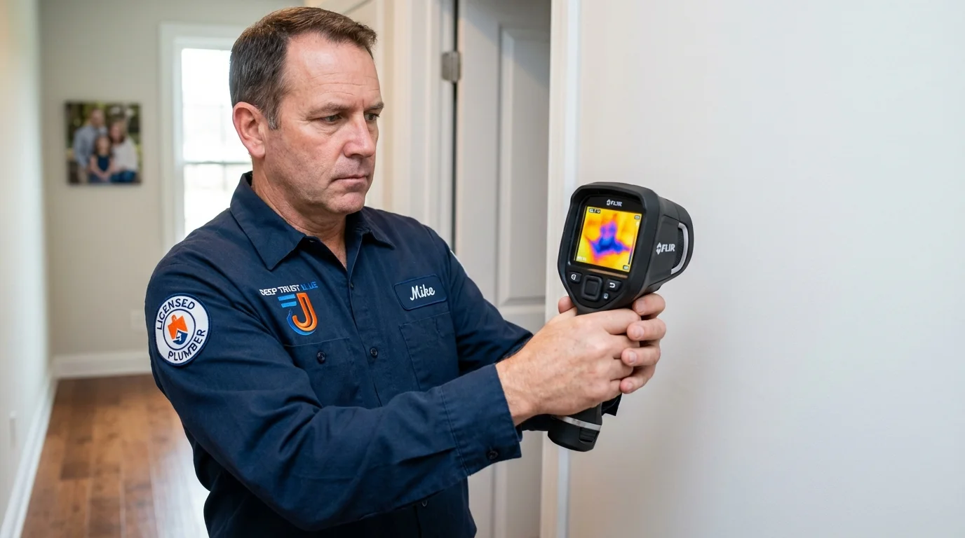 Thermal imaging leak detection by Johns Plumbing LLC in Munford